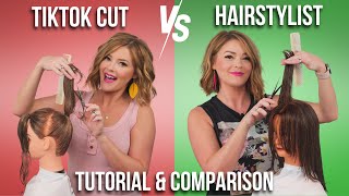 DIY Ponytail Cut Tutorial VS Professional Hairstylist