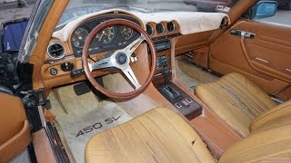 R107 Mercedes Benz Roadster 450SL Convertible Interior Video