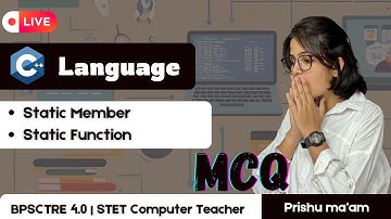 40. Static Member & Static Function with MCQs in C++ | C++ by Prishu Ma’am