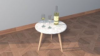 [SketchUp] Wine Bottle and Glass Modeling/Rendering Tutorial