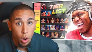 Reacting To KSIs YouTube Boxing Tier List..
