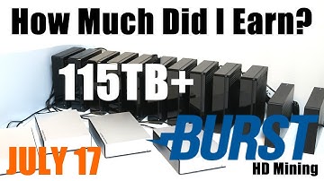 How Much Did I Earn In July? 115TB+ Burstcoin HardDrive Mining Rig