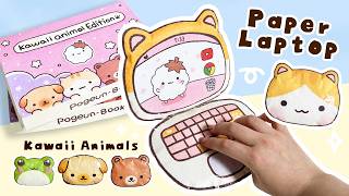Kawaii Animal Laptop Diy Free Coloring Template Tutorial