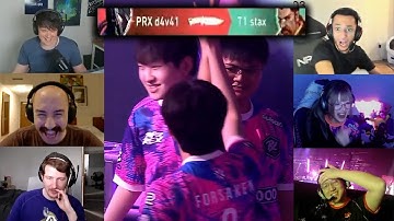 Valorant Streamers Reacts To PRX D4v41 Knifing T1 Stax To Defeat T1 In a Dominant Way