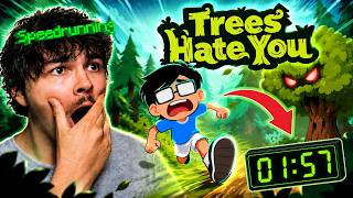 Can I BEAT the Speedrun WORLD RECORD in Trees Hate You as a NOOB?