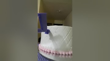 how to put dragees on fondant cake using pearl applicator tool