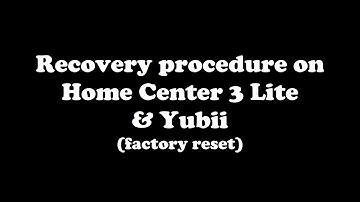 [Tutorial] Fibaro - Recovery procedure (recovery mode) on Home Center 3 Lite / Yubii