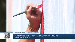 'THE SPIRIT OF OKLAHOMA!' Cherokee artist restores landmark to honor father's legacy