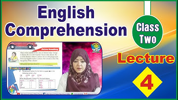 English Comprehension | Class 2 | Unit # 1 Exercise | Page 9 | Lecture 3 | Millat Schools Grw