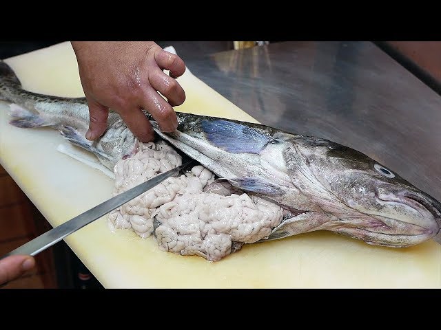 Japanese Street Food - COD FISH SPERM Seafood Okinawa Japan