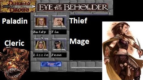 1. Eye of the Beholder SNES (1994) Character Party Creation / Level 1 Upper Sewers