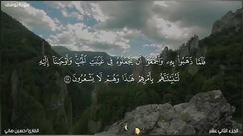 ايات بينات من سورة يوسف -القارئ حسين هاني 