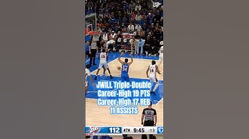 JWill with a career-high 19 PTS, 17 REB + 11 AST in 2nd career triple-double 👏 #okcthunder #nba