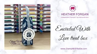 How to make a milk carton style treat box with Stampin' Up! In Color DSP and Encircled With Love