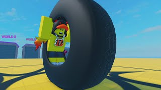 Obby But You're In A Tire World 2-3 [Full Walkthrough] Roblox Gameplay