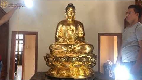 Tôn tượng cho chùa tại Bình Định, dát vàng 9999 - XƯỞNG ĐÚC ĐỒNG DUNG QUANG HÀ