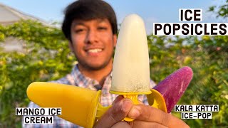 Ice Pops - Mango Popsicles- Kala Katta Popsicles- Lemon Gola - 3 Types Ice pop recipes