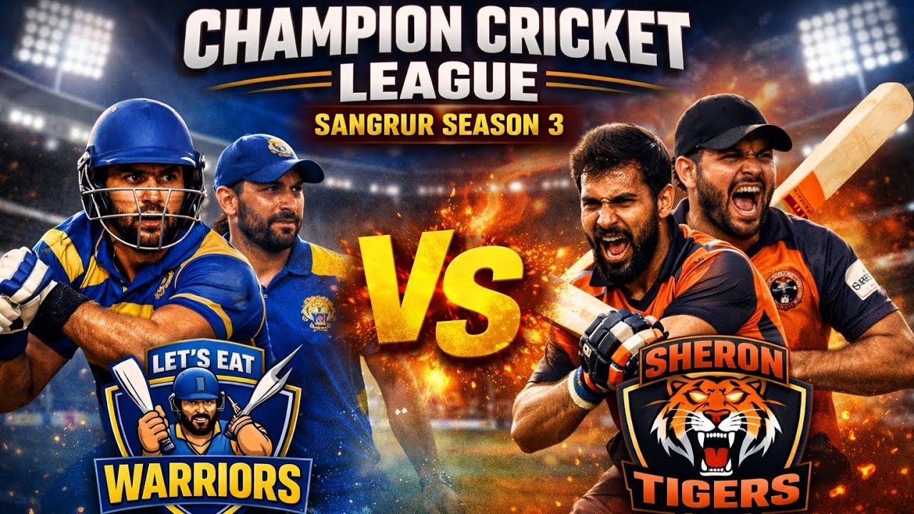 Match Sheron LETS EAT WARRIORS VS SHERON TIGERS | CHAMPION CRICKET LEAGUE SANGRUR ...