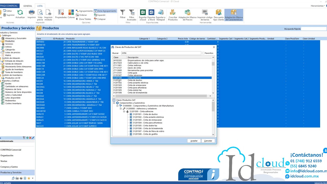 Clave de productos y Servicios SAT con CONTPAQi Comercial Start/Pro