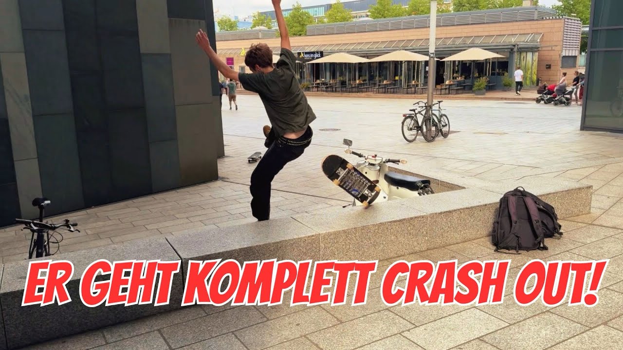ER GEHT KOMPLETT CRASH OUT!💥 - Leipzig Skate Vlog