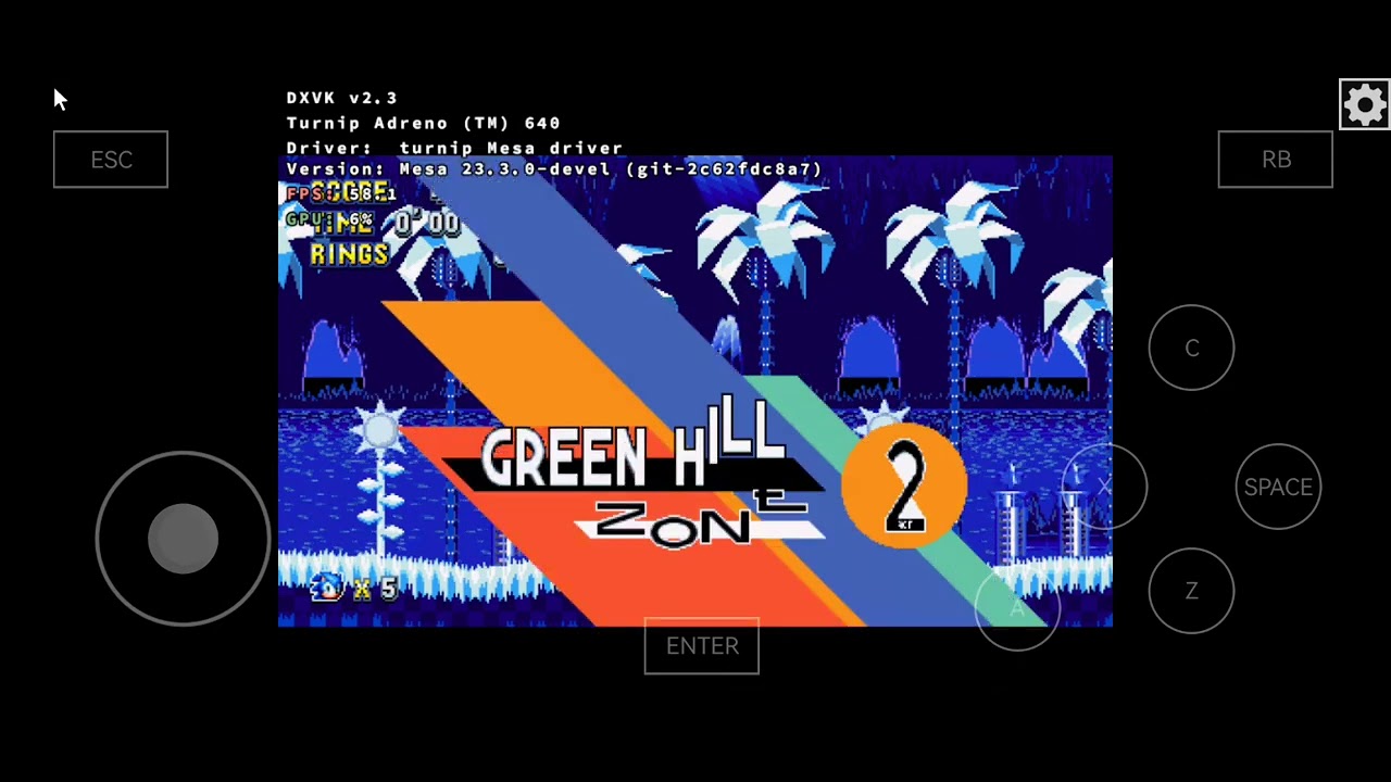 Winter Hill Zone Sonic Mania Plus Mod Showcase Android Box64droid Windows Poco X3 Pro 8 256 Snap860