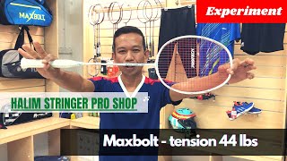 Experiment | maxbolt racket  high tension 44lbs