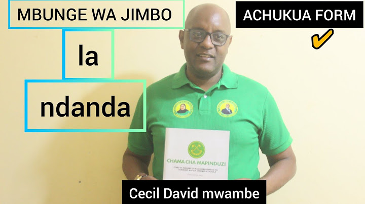 Cecil David mwambe achukua form ya kgombea ubunge jimbo la ndada