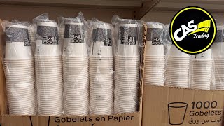 Gobelet En Carton Par Cas Trading , Grossiste Et Distributeur Produits Bazars , Entretien Emballage