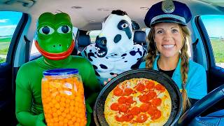 Rubber Ducky￼ Surprises Puppy, Police, and Frog￼ in Car Ride Chase!