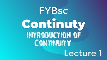 introduction continuity #Fybsc #nirali Publications #new Syllabus 2020