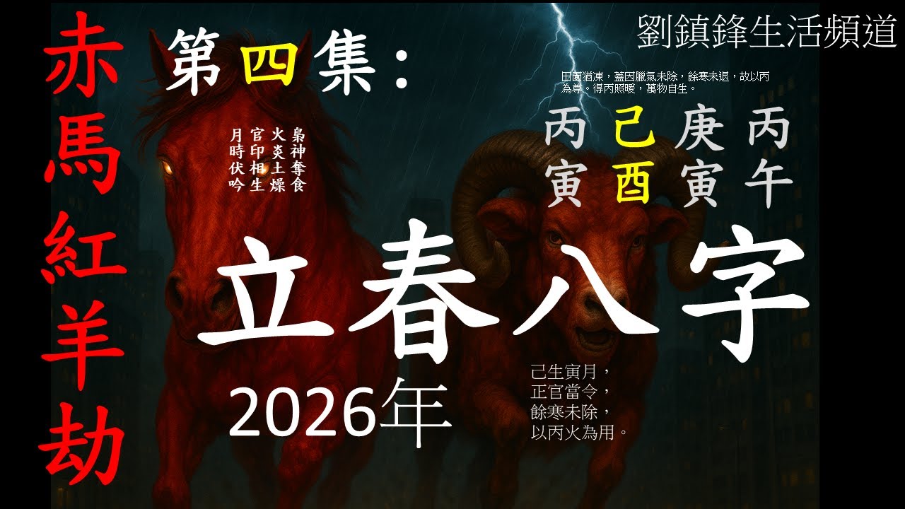 赤馬紅羊劫 四 2026 立春八字 | 丙午 庚寅 己酉 丙寅 | 劉鎮鋒生活頻道