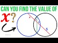 Calculate the Value of X When Two Identical Circles Intersect | Easy Explanation