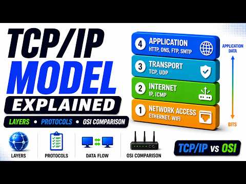 TCP/IP Model Explained | 4 Layers, Encapsulation & OSI Comparison