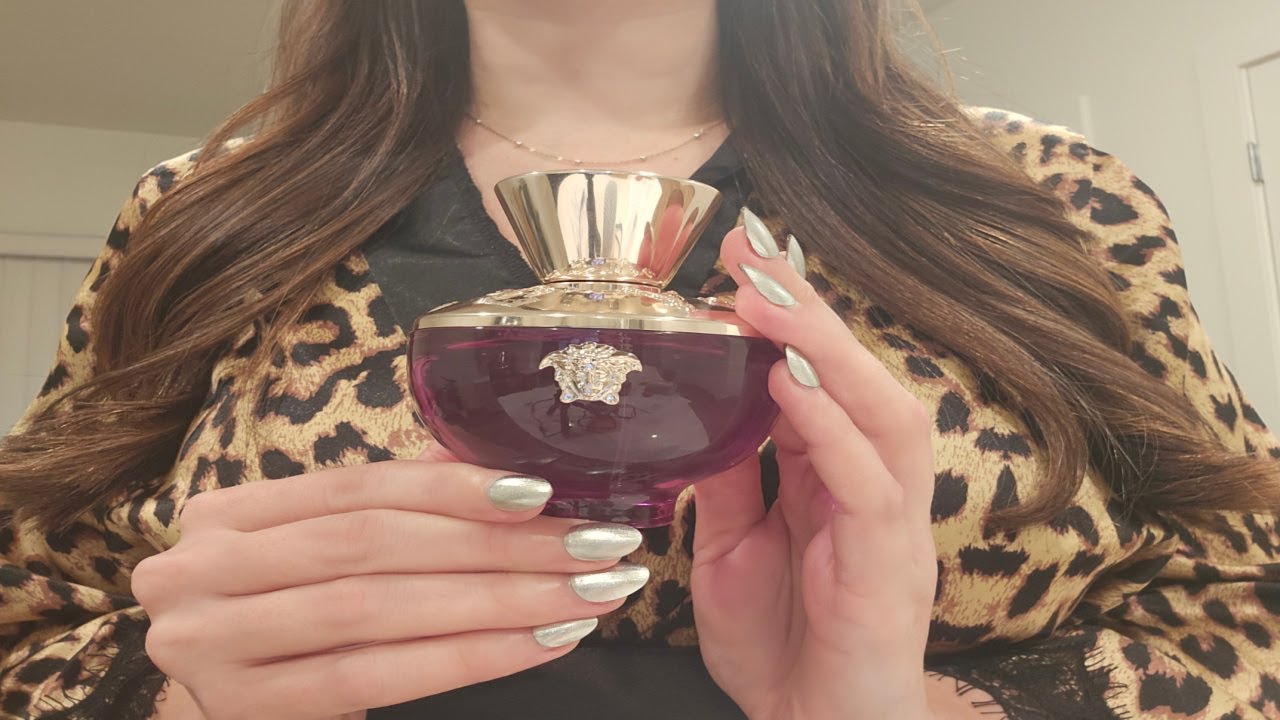 ASMR Versace Dylan Purple Fragrance Perfume (No Talking) Tapping, Scratching, Liquid Sounds.