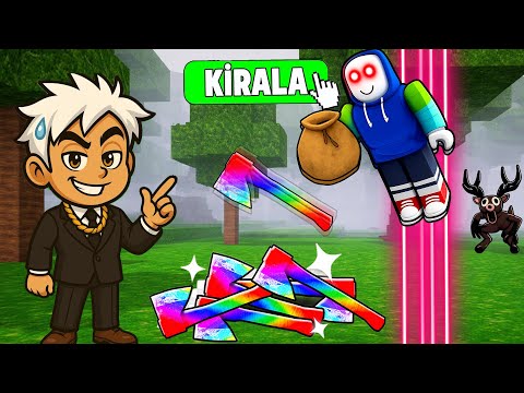 HİLECİ KİRALADIM 😱 NE İSTERSEM YAPTIRDIM 🥳 ROBLOX 99 NIGHTS IN FOREST 🌲