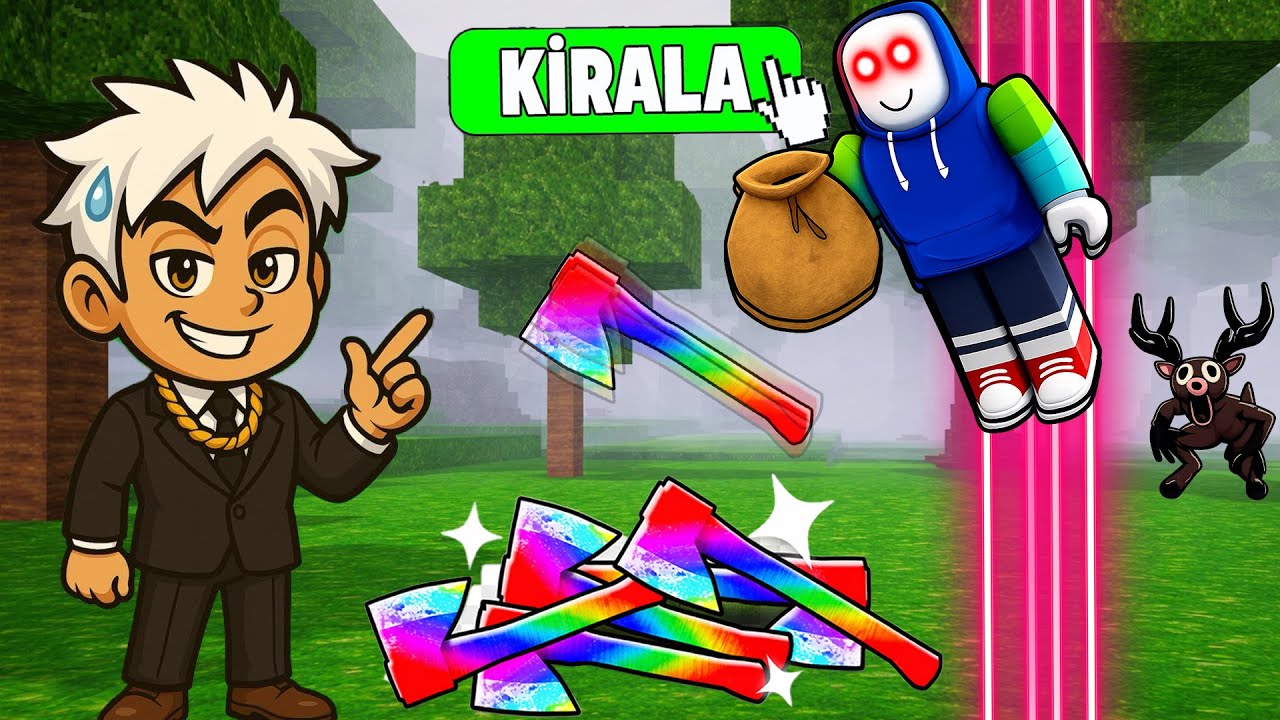 HİLECİ KİRALADIM 😱 NE İSTERSEM YAPTIRDIM 🥳 ROBLOX 99 NIGHTS IN FOREST 🌲