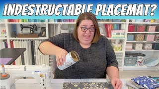 Creating indestructible DIY placemats with Splash Fabric's Laminated Cotton