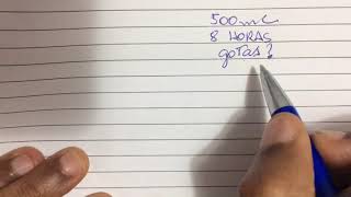 Cálculo de gotejamento de soro. Soro. 500 ml em 8 horas 1