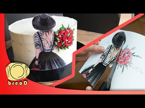 Kako napraviti ukras djevojku za tortu | How to make a girl decoration for a cake | breaD