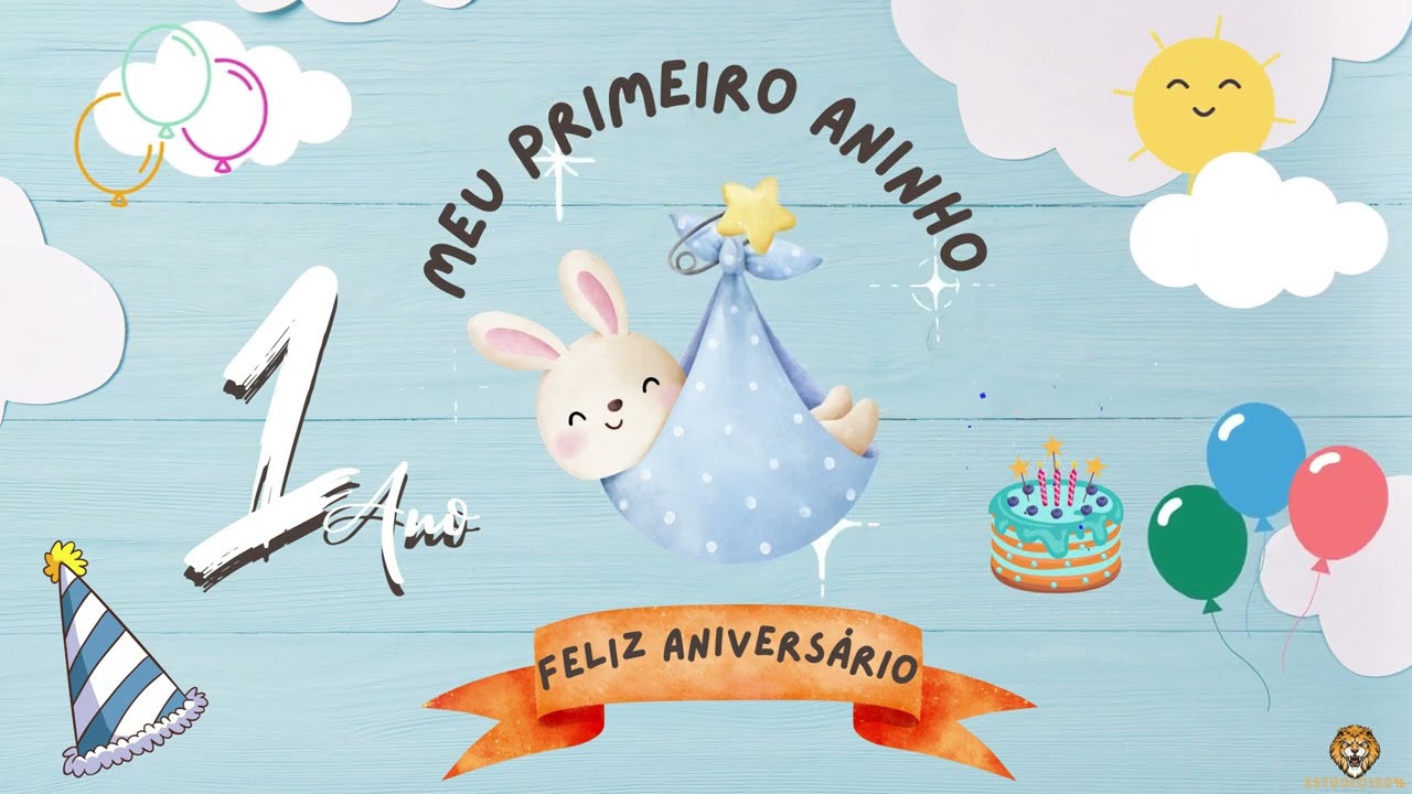 Intro abertura 1 ano começo para retrospectiva animada editável