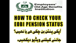 How to Check EOBI Pension Status Online