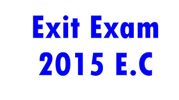 Question Bank 8: Exit Exam 2015 E.C. Natural Resource Management (Part 1)