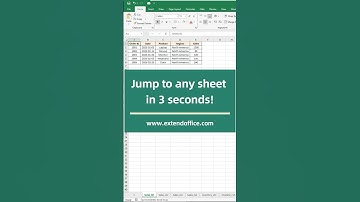 Jump to any sheet in 3 seconds! #excel #exceltips #kutoolsforexcel
