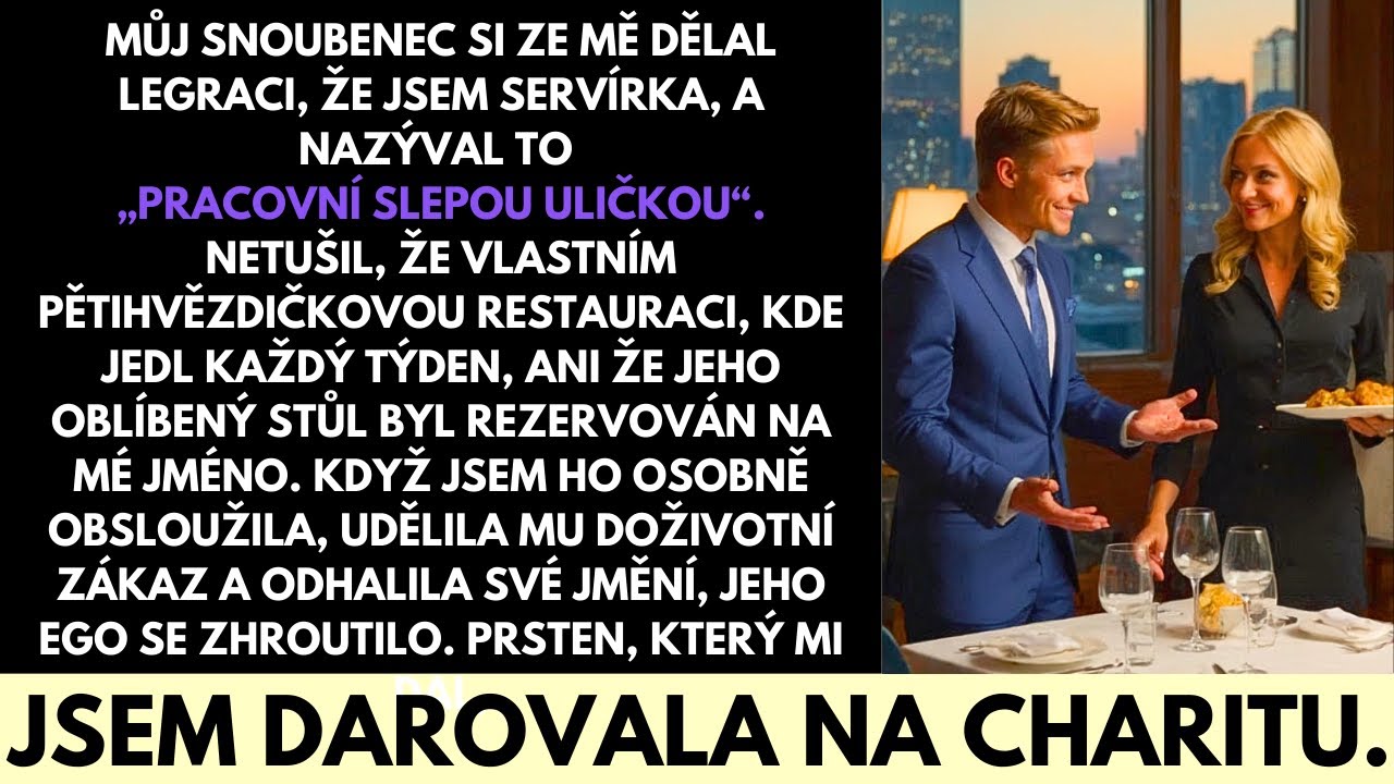Můj snoubenec mi před klienty řekl, že moje práce servírky je trapná. Nevěděl, že večer skončí tak, že mu na stůl položím účet za večeři a dokumenty o vlastnictví restaurace, kde právě seděl....