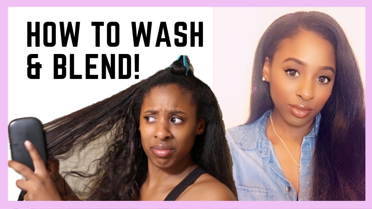 How to Wash SewIn Weave and Blend your Real Hair ft. Virgin Indian