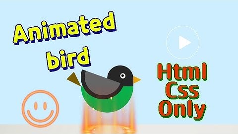 animated bird using html and css||animation flying bird using html and css||easy tutorials