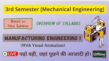 Manufacturing Engineering 01 Overview of Syllabus    3rd Sem   Mechanical Engineering