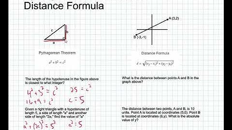Free Test Prep Online: ACT Math Coordinate Geometry 4 Pythagorean Theorem and Distance Formula