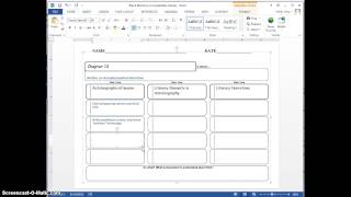 Reading Matrix Instructions SP15
