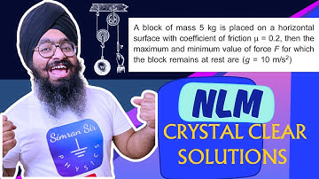 Q33B A block of mass 5kg is placed on a horizontal surface with coefficient of friction u=0.2